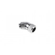 Alphacool Eiszapfen 13mm HardTube Compression Fitting 45° Rotatable G1/4 - Knurled - Chrome (17406)