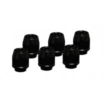 Alphacool HF Compression Fitting TPV - Straight - Black - Metal - Six Pack (17454)