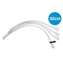 Alphacool Y-Splitter 4-Pin to 4x 4-Pin PWM Cable - 30cm - White (18729)