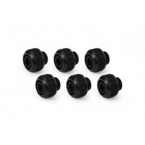 Alphacool Apex Grip 13/10mm G1/4 SoftTube Fitting - Black - 6 Pack (14920)