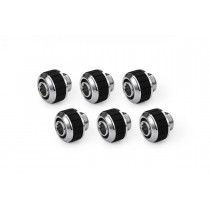 Alphacool Apex Grip 13/10mm G1/4 SoftTube Fitting - Chrome - 6 Pack (14921)
