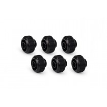Alphacool Apex Grip 16/10mm G1/4 SoftTube Fitting - Black - 6 Pack (14923)