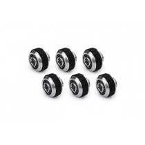 Alphacool Apex Grip 16/10mm G1/4 SoftTube Fitting - Chrome - 6 Pack (14924)