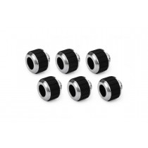 Alphacool Apex Grip 13mm G1/4 HardTube Fitting - Chrome - 6 Pack (14927)