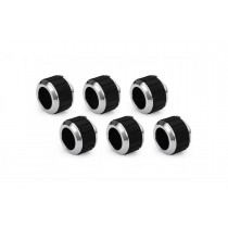 Alphacool Apex Grip 16mm G1/4 HardTube Fitting - Chrome - 6 Pack (14930)
