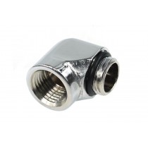 Alphacool G1/4 Male to Female L-Connector - Chrome (17044)