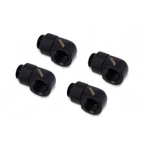 Alphacool Eiszapfen L-Connector Rotatable G1/4 OT to G1/4 IT - Black - Four Pack (17615)