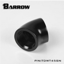 Barrow G1/4" 45 Degree Female to Female Angled Adaptor Fitting - Black (TDWT45SN)