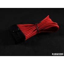Darkside 24-Pin ITX 7" (20cm) HSL Single Braid Extension Cable - Red (DS-0636)
