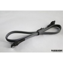 Darkside 45cm (18") SATA 2.0/3.0 7P 180° to 180° Cable with Latch - Gun Metal (DS-0912)