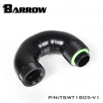 Barrow G1/4" 180 Degree Male to Female Penta Rotary Snake Adaptor - Black (TSWT1805-V1)