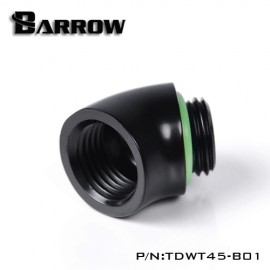 Barrow G1/4" 45 Degree Male to Female Angled Adaptor Fitting - Black (TDWT45-V2)