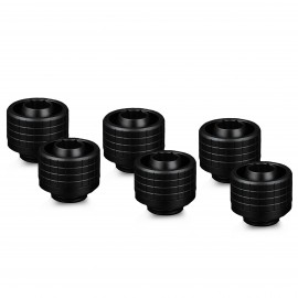 Thermal Grizzly DeltaMate 16/10mm SoftTube Compression Fitting - ST16 - Black - 6 Pack (TG-DM-FIT-6001)