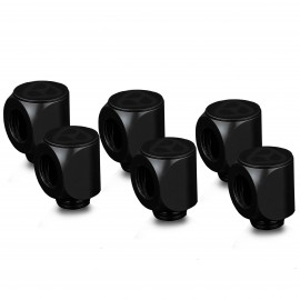 Thermal Grizzly DeltaMate Rotary Fitting - 90° - Black - 6 Pack (TG-DM-FIT-6003)