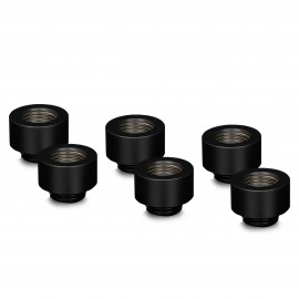Thermal Grizzly DeltaMate 10mm Male to Female Extender Fitting - MF10 - Black - 6 Pack (TG-DM-FIT-6006)