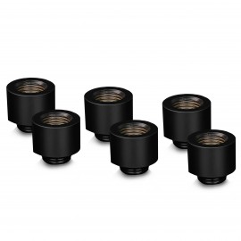 Thermal Grizzly DeltaMate 14mm Male to Female Extender Fitting - MF14 - Black - 6 Pack (TG-DM-FIT-6007)
