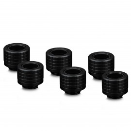 Thermal Grizzly DeltaMate 14mm HardTube Compression Fitting - HT14 - Black - 6 Pack (TG-DM-FIT-6014)