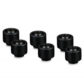 Thermal Grizzly DeltaMate 13/10mm SoftTube Compression Fitting - ST13 - Black - 6 Pack (TG-DM-FIT-6017)