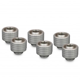 Thermal Grizzly DeltaMate 16/10mm SoftTube Compression Fitting - ST16 - Matt Nickel - 6 Pack (TG-DM-FIT-6201)
