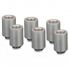 Thermal Grizzly DeltaMate 28mm Male to Female Extender Fitting - MF28 - Matt Nickel - 6 Pack (TG-DM-FIT-6208)