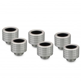 Thermal Grizzly DeltaMate 14mm HardTube Compression Fitting - HT14 - Matt Nickel - 6 Pack (TG-DM-FIT-6214)