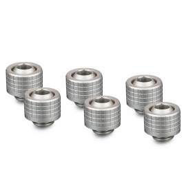Thermal Grizzly DeltaMate 13/10mm SoftTube Compression Fitting - ST13 - Matt Nickel - 6 Pack (TG-DM-FIT-6217)