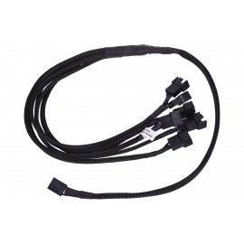 Phobya 4-Pin PWM to 6x 4-Pin PWM Cable - 60cm | Black (1011111)