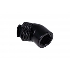 Alphacool Eiszapfen G1/4" 45° Angled Rotatable Adapter Fitting - Black (17246)