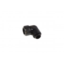 Alphacool Eiszapfen 13mm HardTube Compression Fitting 90° Rotatable G1/4 - Knurled - Deep Black (17393)