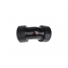 Alphacool Eiszapfen 13mm HardTube Compression Fitting 45° L-connector for Plexi- Brass Tubes - Knurled - Deep Black (17403)