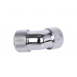 Alphacool Eiszapfen 16mm HardTube Compression Fitting 45° L-connector - Knurled - Chrome (17404)