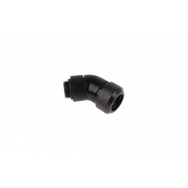 Alphacool Eiszapfen 13mm HardTube Compression Fitting 45° Rotatable G1/4 - Knurled - Deep Black (17407)