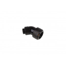 Alphacool Eiszapfen 16mm HardTube Compression Fitting 45° Rotatable G1/4 - Knurled - Deep Black (17409)