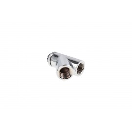 Alphacool Eiszapfen Y-Connector 45° Rotatable G1/4 Outer Thread to 2x G1/4 Inner Thread - Chrome (17400)