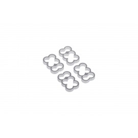 Alphacool Eiskamm Aluminum X6 - 4mm Silver - 4 pcs (24770)