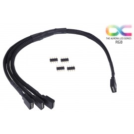 Alphacool Y-Cable RGB 4-pin to 3x 4pin 30cm Incl. Connector - Black (18538)