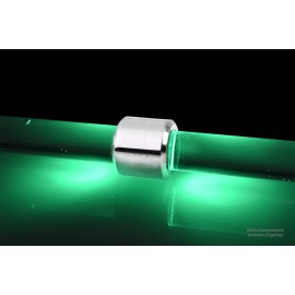 Alphacool Aurora HardTube LED Ring 13mm Chrome - Green (15327)