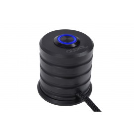 Alphacool Powerbutton - Push-Button 19mm - Blue Lighting - Deep Black (17435)