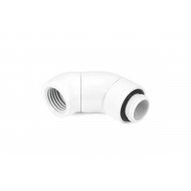 Alphacool Eiszapfen Angled Adaptor Double-45° Rotatable G1/4 Outer Thread to G1/4 Inner Thread - White (17628)