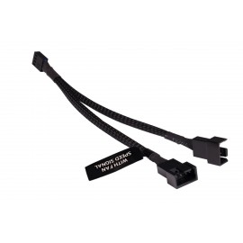 Alphacool Y-Splitter 4-Pin to 2x 4-Pin PWM Cable - 15cm - Black (18676)
