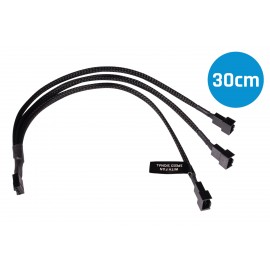 Alphacool Y-Splitter 4-Pin to 3x 4-Pin PWM Cable - 30cm - Black (18680)