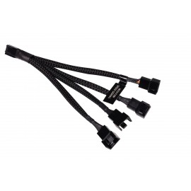 Alphacool Y-Splitter 4-Pin to 4x 4-Pin PWM Cable - 15cm - Black (18682)