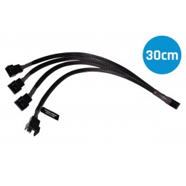 Alphacool Y-Splitter 4-Pin to 4x 4-Pin PWM Cable - 30cm - Black (18683)