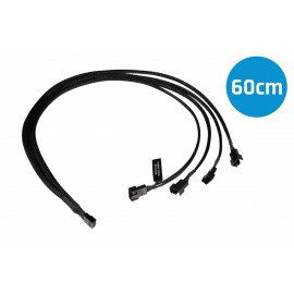 Alphacool Y-Splitter 4-Pin to 4x 4-Pin PWM Cable - 60cm - Black (18684)