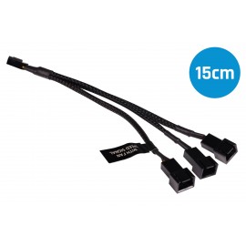Alphacool Y-Splitter 3-Pin to 3x 3-Pin Cable - 15cm (18691)