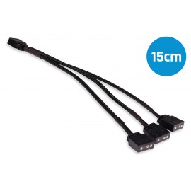 Alphacool Y-Splitter aRGB 3-Pin to 3x 3-Pin Cable - 15cm (18709)