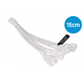 Alphacool Y-Splitter 4-Pin to 4x 4-Pin PWM Cable - 15cm - White (18728)