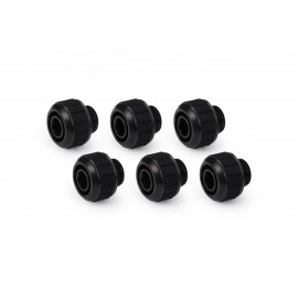 Alphacool Apex Grip 13/10mm G1/4 SoftTube Fitting - Black - 6 Pack (14920)