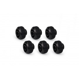 Alphacool Apex Grip 16/10mm G1/4 SoftTube Fitting - Black - 6 Pack (14923)