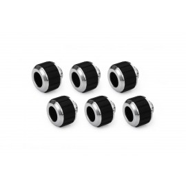 Alphacool Apex Grip 13mm G1/4 HardTube Fitting - Chrome - 6 Pack (14927)